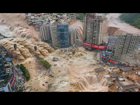 China’s Gansu Slammed by Torrential Rains — Massive Floods Trigger Chaos Across Province
