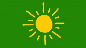 Hand drawn animation of sun