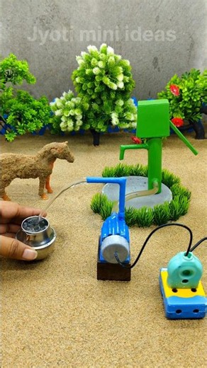 Mini water hand pump project mini motor water pump making # 1010
