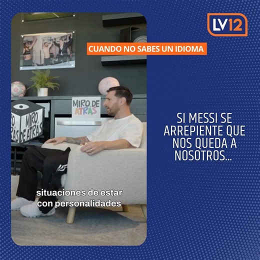Lio Messi dio una entrevista en el programa "Miro de Atrás" donde repasó su vida, desde la infancia en Rosario hasta el presente en el Inter Miami. Contó que cuando hacía inferiores en el Barcelona le insinuaron la posibilidad de jugar para la selección española, pero que "su corazón siempre estuvo en Argentina".🩵🤍 También reveló su mayor arrepentimiento: "No haber aprendido inglés de chico. Estuve con personalidades increíbles y me sentí un ignorante".🤨 Mirá ¿Qué pensas? #lv12 | LV12