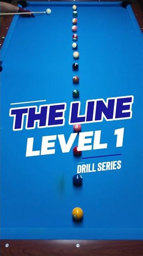 THE LINE DRILL - LEVEL #1 - TRAIN YOUR OVERALL POOL GAME #billiards #pooltraining #howyoupool