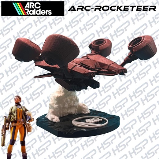 3D Printed Sci-fi Rocketeer Figurine Inspired by ARC Raiders| Gaming Display Model Collectible Deco Moving Parts and Stand (options Availabl - Etsy UK