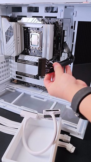 Who puts a BLACK PSU in an all-white build? 😭 — ⚙️ Part 2 Every part deserves that clean white aesthetic — with just a little hint of micro-RGB to keep things spicy ✨ Swapped out those stock cables with Hydrus extensions: 24-pin, 8-pin CPU, and the GPU power line. Just extensions over the originals — clean, simple, unified. 🤍 Now the whole build finally looks right. White lovers… did this hurt your soul too? 🤍💀 #ASIAHORSE #cableextensions #psucables #customcables #cablemod #rgbcable #PCBuild