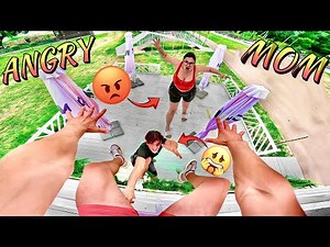 WE ESCAPE FROM THE ANGRY MOM 14 ‪@DumitruComanac‬ (Funny ParkourPOV Chase) #funny #viral #youtube #pov