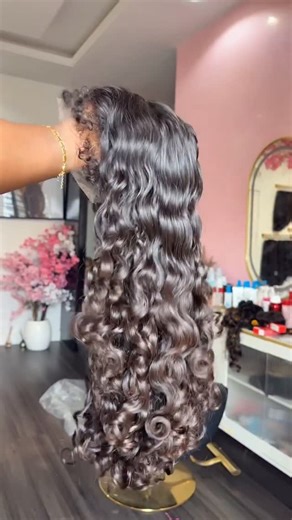 Its Mesh With D Good Hair 👑 on Instagram: "All inches Layered 18 raw Diva Curly In her awesome thickness 😍 - - #meshhairline"