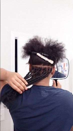 low tension two strand twists with crochet hair: short hair approved✅ #type4hair #shortnaturalhair