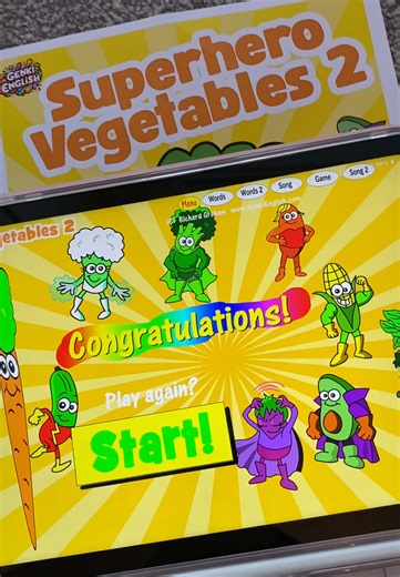 Superhero Vegetables Game - Fun English Lesson
