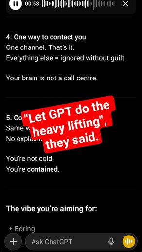 "Let GPT do the heavy lifting", they said.