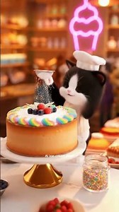 “Ultra-Realistic 3D Cat Chef Baking the Most Delicious Cake Ever!”
