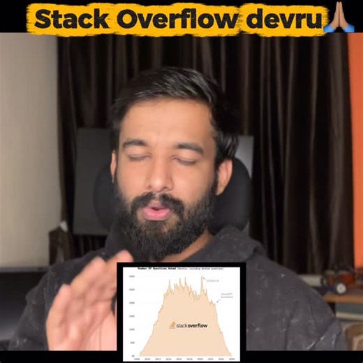 Ka Degree on Instagram: "Every developer believes in one god – Stack Overflow Devru 🙏💻 #DeveloperLife #StackOverflow #Devru"