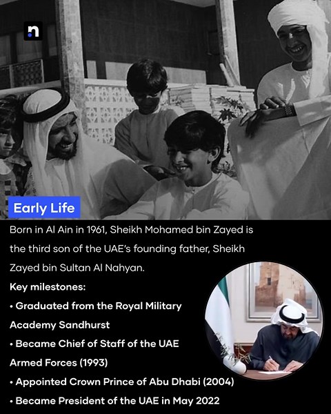 A leader who helped shape a nation. Today marks the 65th birthday of UAE President Sheikh Mohamed bin Zayed Al Nahyan From guiding the UAE's development to strengthening its global influence, his leadership has played a key role in defining the country's modern story. #UAE #MBZ #UAEPresident #AINahyan #NuktaDubai