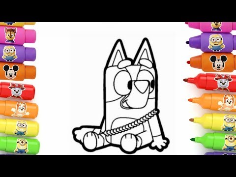 Bluey Drawing Step by Step | For Kids and Toddlers