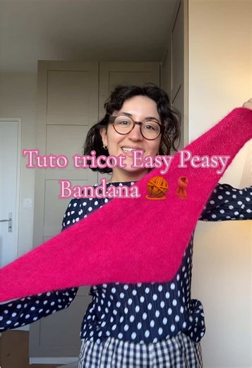 Tuto tricot pour les débutants avec le Easy Peasy Bandana de Susan Muller 🧶 C’est un patron hyper simple et le résultat du foulard est par-fait! #fyp #tricot #knitting #knittok #tuto