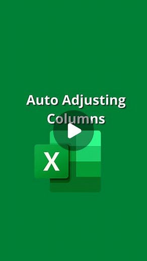 Mark Andrews on Instagram: "Auto Adjusting Columns . . . . . #excel #exceltips #exceltricks #spreadsheets #corporate #accounting #finance #workhacks #tutorials"