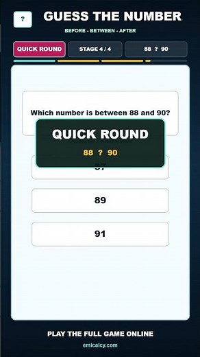 Guess the Number Game for Kids | Before, Between & After Numbers #shorts