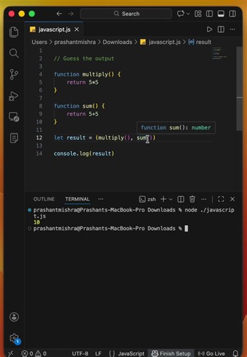 #22 Javascript Interview Questions | JS output based questions | JS interview Prep #javascript