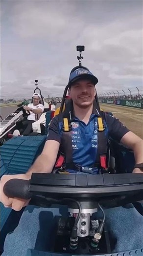 Max Verstappen crashing into Lando Norris in the Lego race in Silverstone