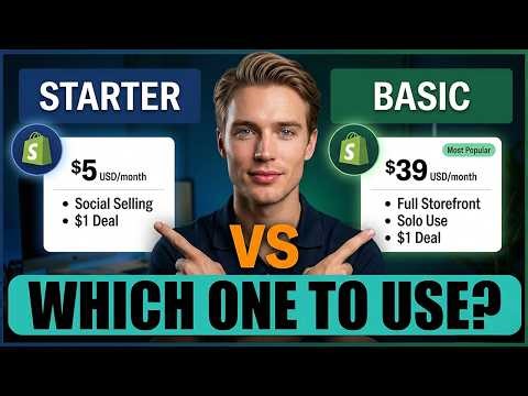 Shopify Starter vs Basic | Full Comparison – Which Plan Should You Choose?