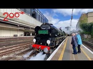 SR Merchant Navy Class + DB Class 67 | 35028 ‘Clan Line’ + 67024 depart London Victoria - 10/4/2025