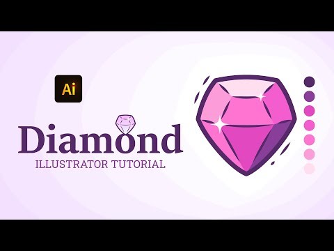 How to Create a Diamond illustration in Adobe #Illustrator step by step