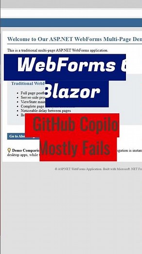 Mostly a Fail. GitHub Copilot - Web Forms to Blazor Modernization #githubcopilot