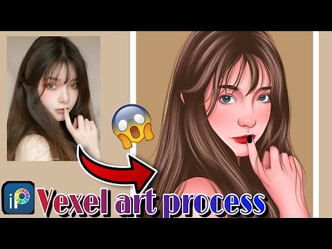 VEXEL ART Ibis Paint X | easy vexel art full tutorial ✨
