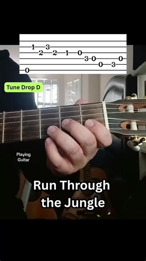 Run Through the Jungle Guitar Riff Tutorial