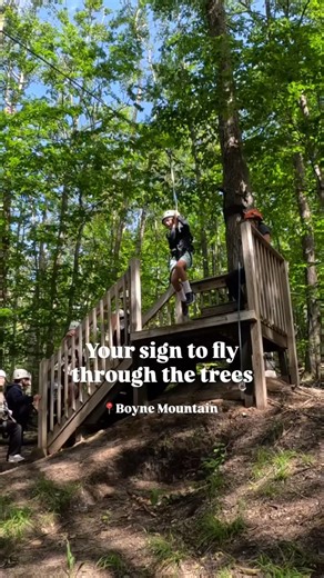 Boyne Mountain Resort on Instagram: "Round up your bravest friends and leave your fear of heights behind, adventures calling 🌳🌲 Daily zipline tours offered through the Adventure Center Shot 100% on @gopro"
