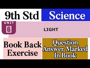 9th Std - Science | Unit 6 - Light | Question Answer - Book Back Exercise
