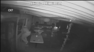 Staten Island surveillance shows burglar smashing restaurant window with brick