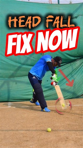 Fix head fall to🏏GENERATE POWER in Shots😯| Batting Practice🔥 #cricket #shorts #youtubeshorts