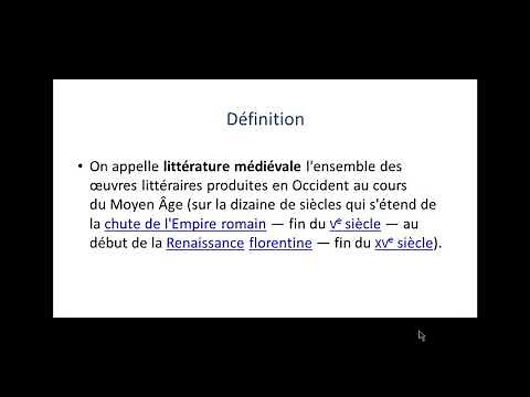 La Littérature Médiévale