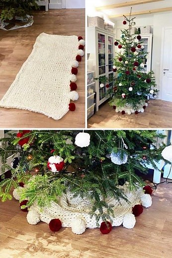 Christmas Tree Skirt Pattern (Chunky Knit)