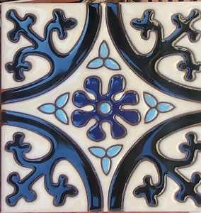 Hand-glazed Spanish Revival Tile | High-relief Decorative Ceramic Tile | Handmade Accent Tile for Kitchen, Bath, Fountain & Fireplace - Etsy
