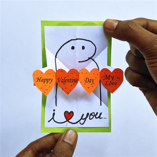 How to make a paper gift card for valentine day - Valentine day special message card #Crafts #Valentinesdaygiftcard #Giftcard | DIY And Paper Crafts