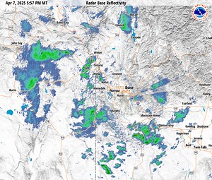 Here's the latest radar loop. We continue to monitor showers and isolated thunderstorms moving NW across much of the area. This is expected to continue well into tonight. | US National Weather Service Boise Idaho