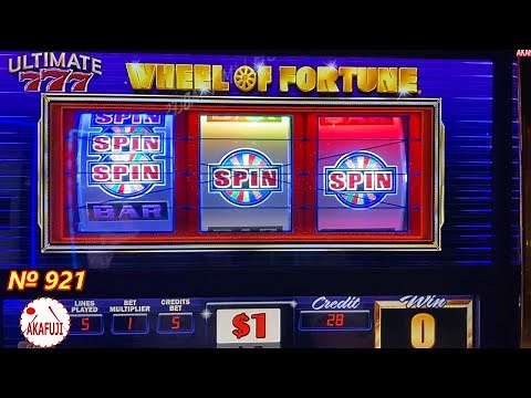 Wheel of Fortune Wild Red Sevens Slot and Wheel of Fortune Ultimate 777 Slot 3 Reel Max Bet 赤富士スロット