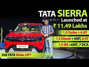 Tata Sierra - Launched at ₹ 11.49 Lakhs | Two New Engines | Walk - Around Review | MotoWagon.
