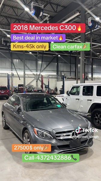 2018 Mercedes-Benz C300 with Low Mileage for Sale