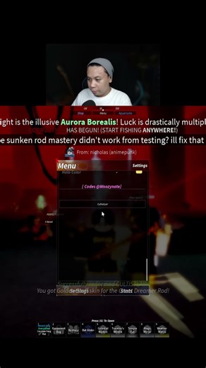 New Code for Secret Skin #fisch #roblox