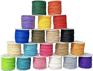 Amazon.com: 20 Colors Wax String for Bracelet Making, Waxed Thread Bracelet Cord, Waxed Polyester Cord Bracelet Rope for Jewelry Making, DIY Bracelets, Necklace Making and Macrame
