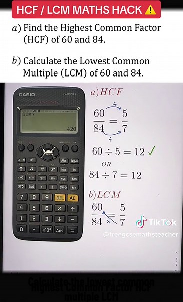 #maths #mathshack #calculatorhack #hcf #lcm #gcsemaths #gcsemathsrevision