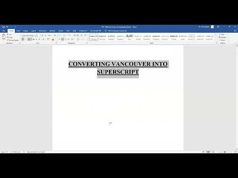 vancouver into superscript ENDNOTE 20