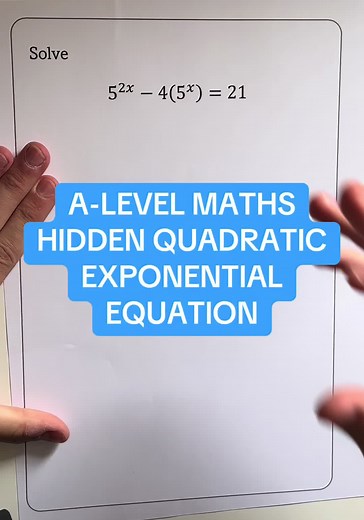 A-Level Maths: Understanding Hidden Quadratic Equations