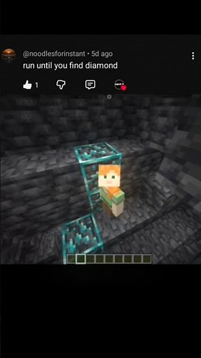 run until I find diamond #minecraft #trending #viral