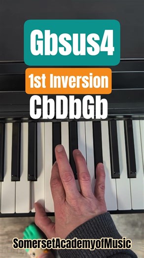 G Flat Suspended 4th Chord Piano Inversions #pianotutorial #sus4