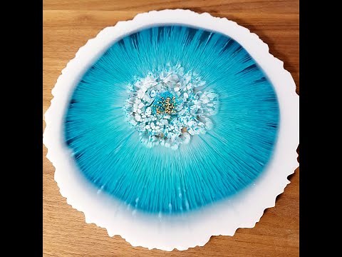 Einfacher und mega Effekt in epoxidharz 💙💚 simple and amazing resin effect