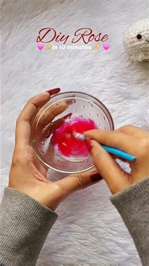 Diy rose in 10 minutes😍💕 #shorts