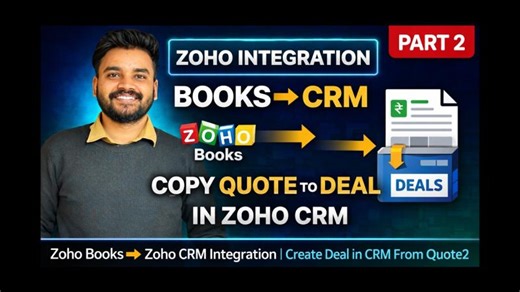 Create Deal in Zoho CRM from Zoho Books Quote | Full Automation (Part 2) | Suraj Kumar