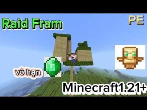 Cách xây fram raid minecraft pe siêu đơn giản ai cũng có thể làm được !